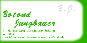 botond jungbauer business card